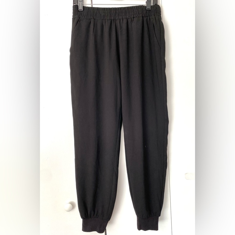 Sanctuary elastic waist black joggers
